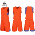 Groothandel ontwerp je eigen sublimatie basketbal jersey set